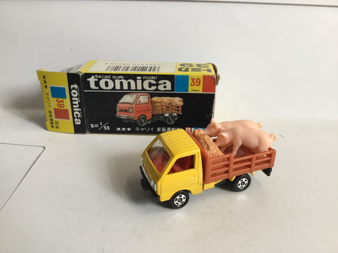 tomica 39 1/55 SUZUKI CARRY 危なく CATTLE TRUCK 現状品