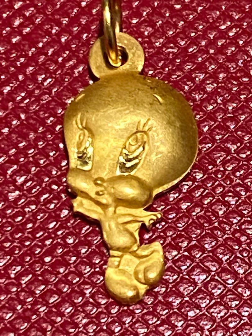 Tweety Bird Pendant 999 Yellow Gold