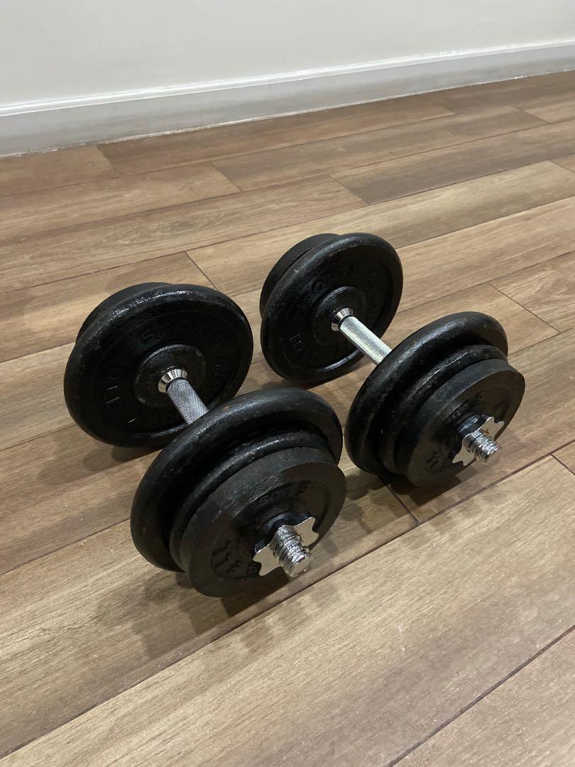 Used 35 lb cheap dumbbells