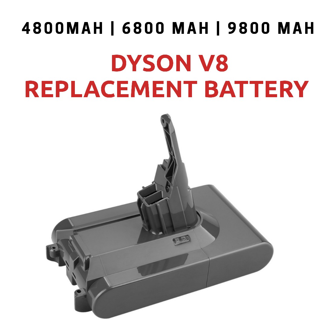 V6/V7/V8/V10 Dyson Battery Replacement 3000mah, 4800mah, 6800mah