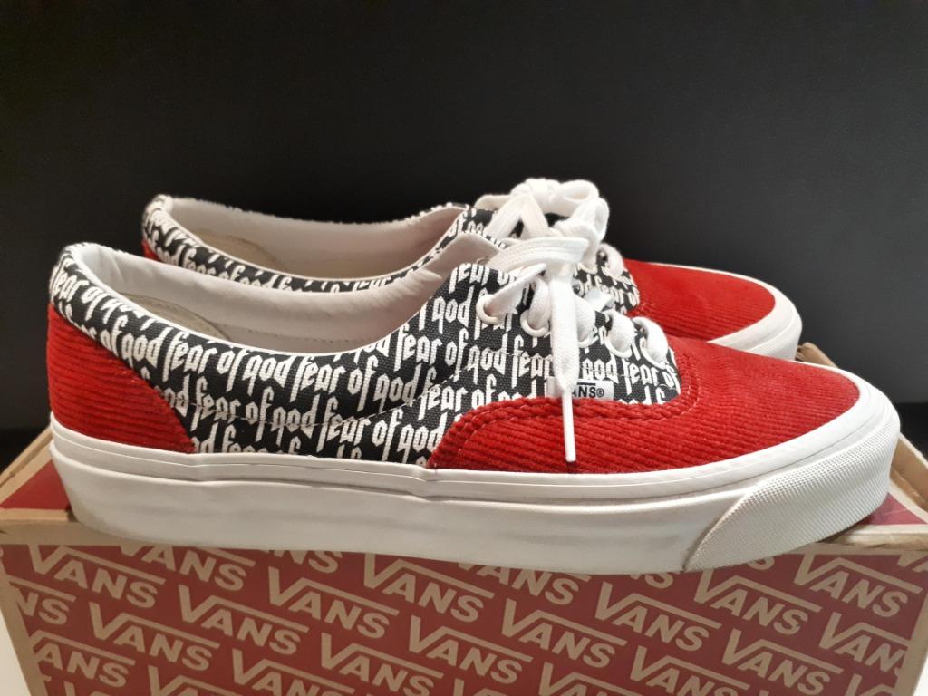 vans era 95 dx fear of god white mens black