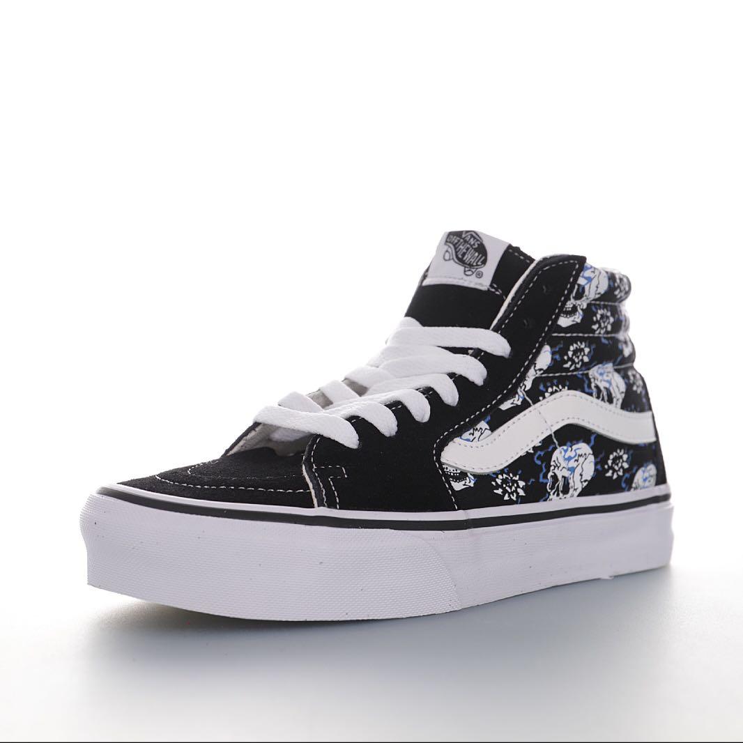 vans sk8 black white