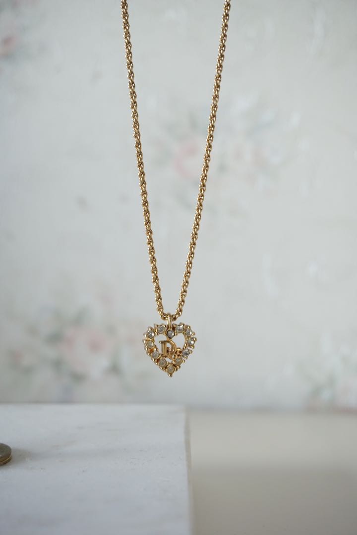 Dior necklace heart clearance