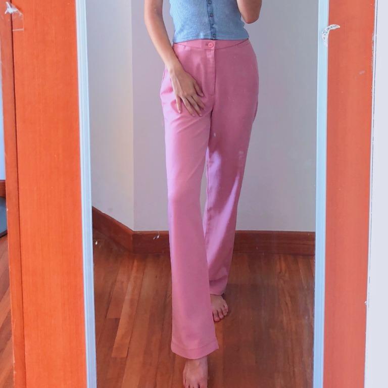 pink bell bottom jeans