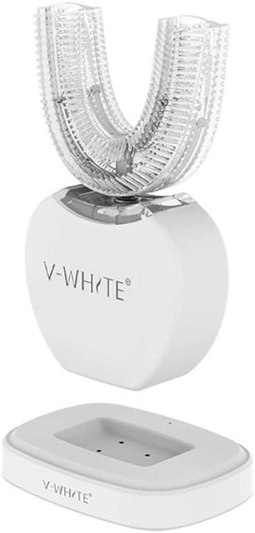v white toothbrush