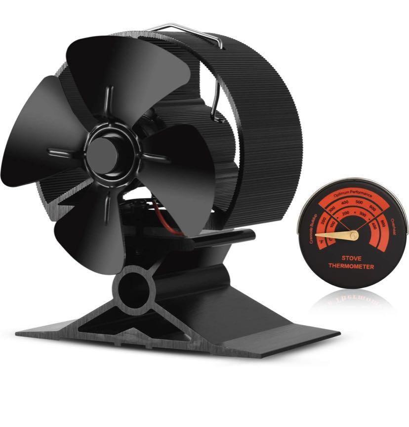 Wood Stove Fan Small Size 4 Blades Silent Operation With Stove Thermometer For Wood Log Burner Fireplace Eco Friendly And Efficient Heat Distribution Electronics Others On Carousell