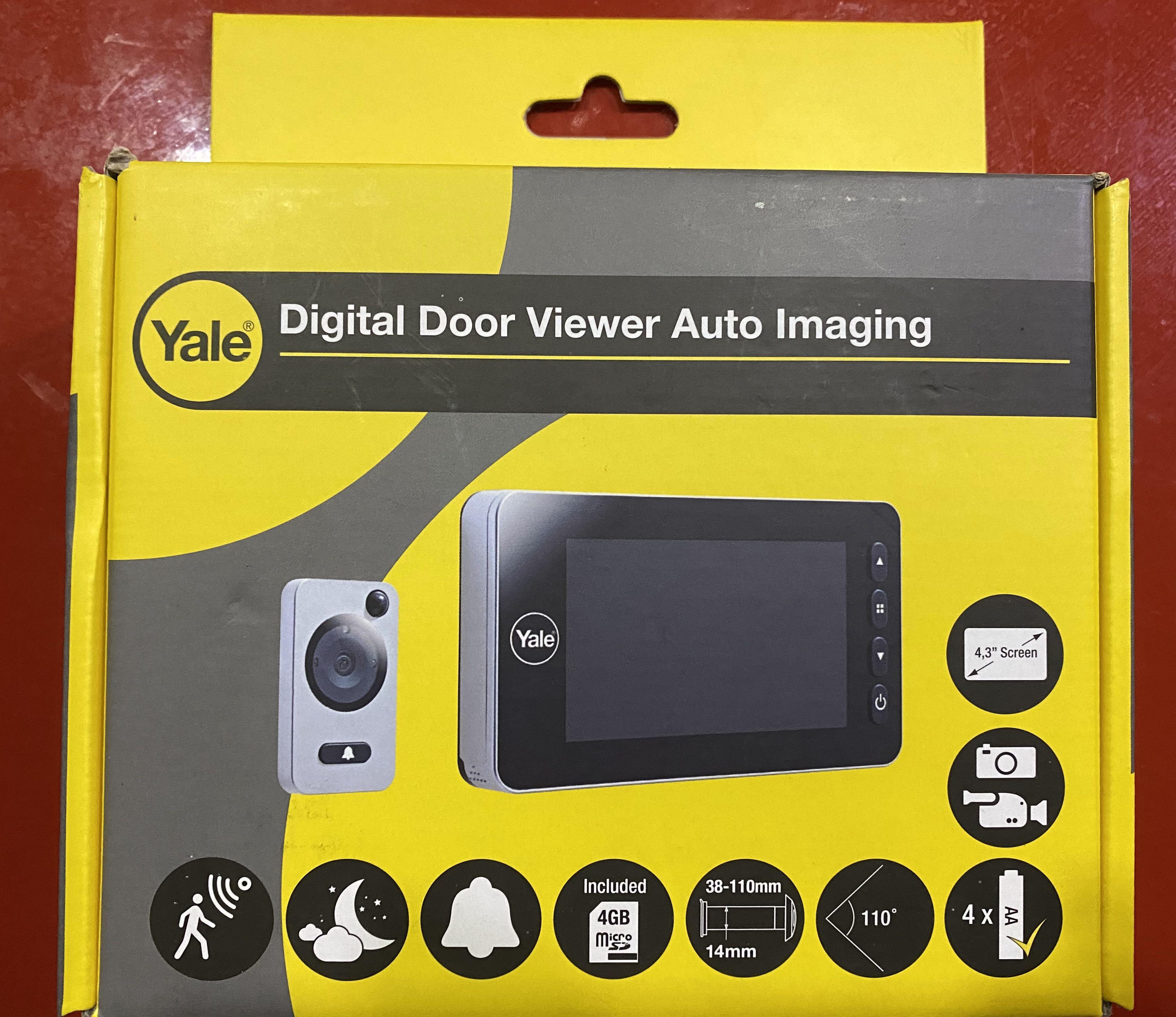 YALE Digital Door Viewer Auto Imaging DDV 3., Furniture & Home Living