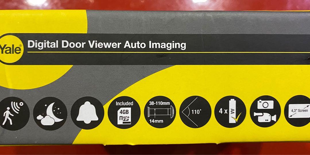 YALE Digital Door Viewer Auto Imaging DDV 3., Furniture & Home Living