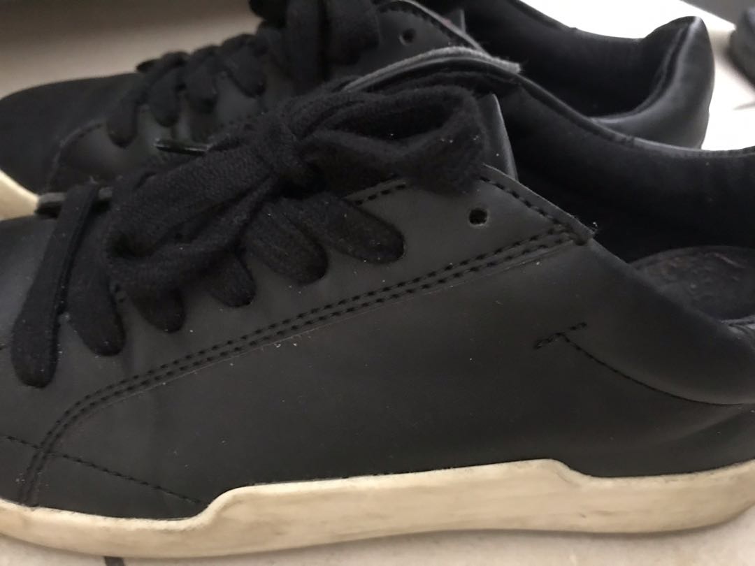 zara black platform sneakers