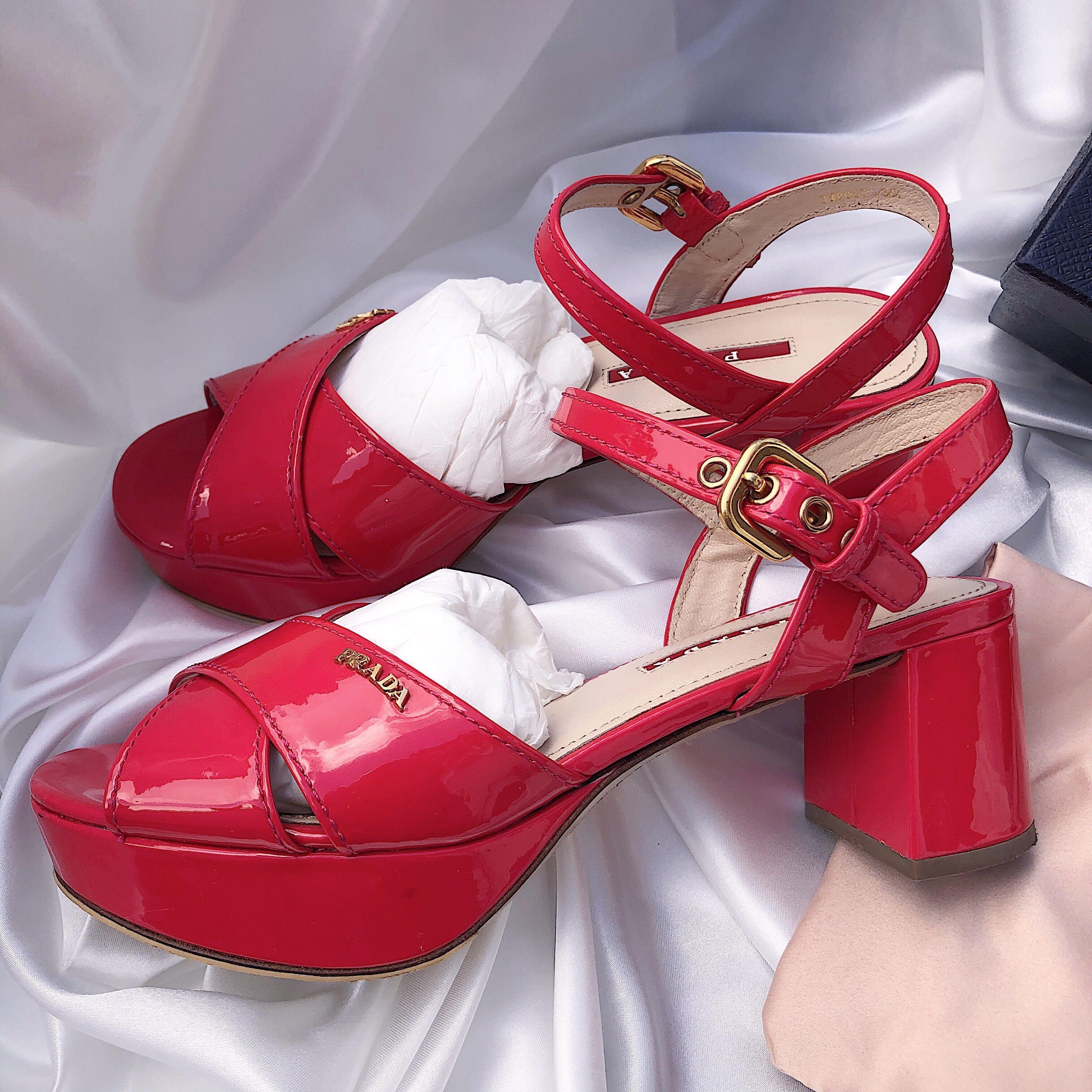 prada heels pink