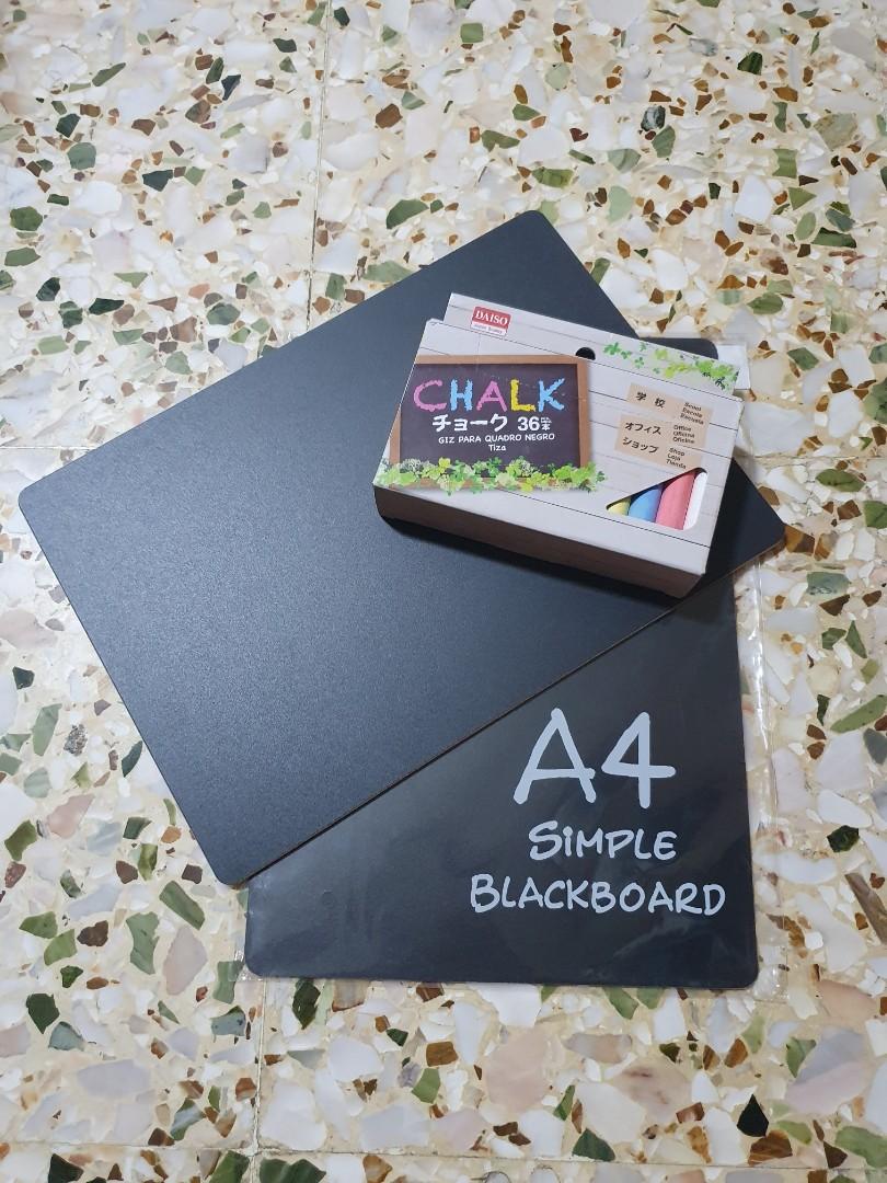 A4 CHALKBOARD 20cm wide 28cm long  WITH CHALK AND ERASER  Chalk Board 