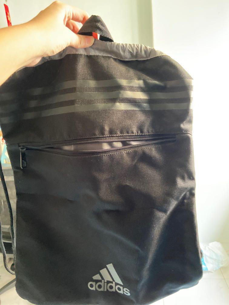 adidas drawstring bag with zipper