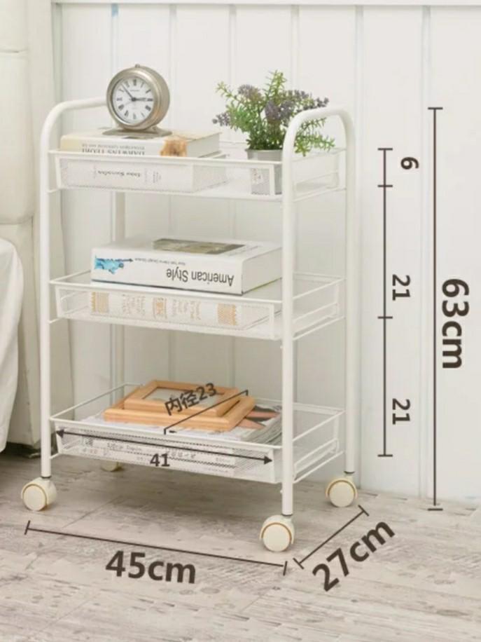 Anti Rust Mobile Kitchen Rack Storage Rack Metal Rack Furniture Shelves Drawers On Carousell