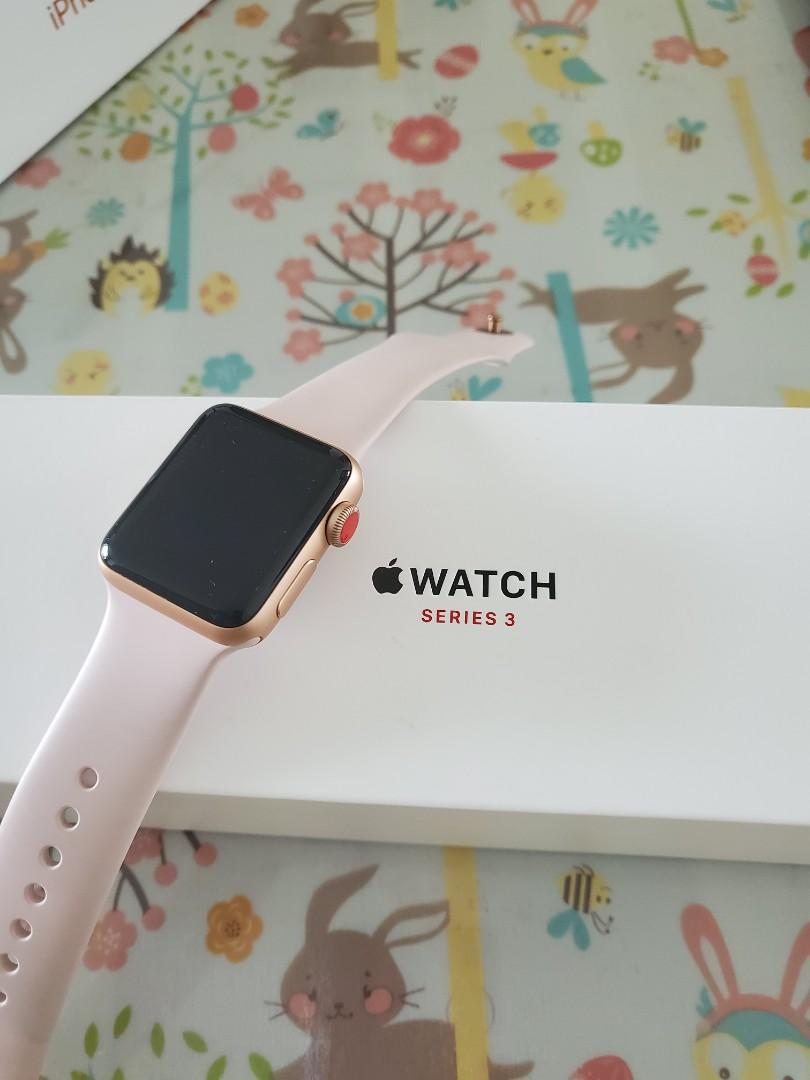 apple watch series 3 38mm gold al pink sand sport