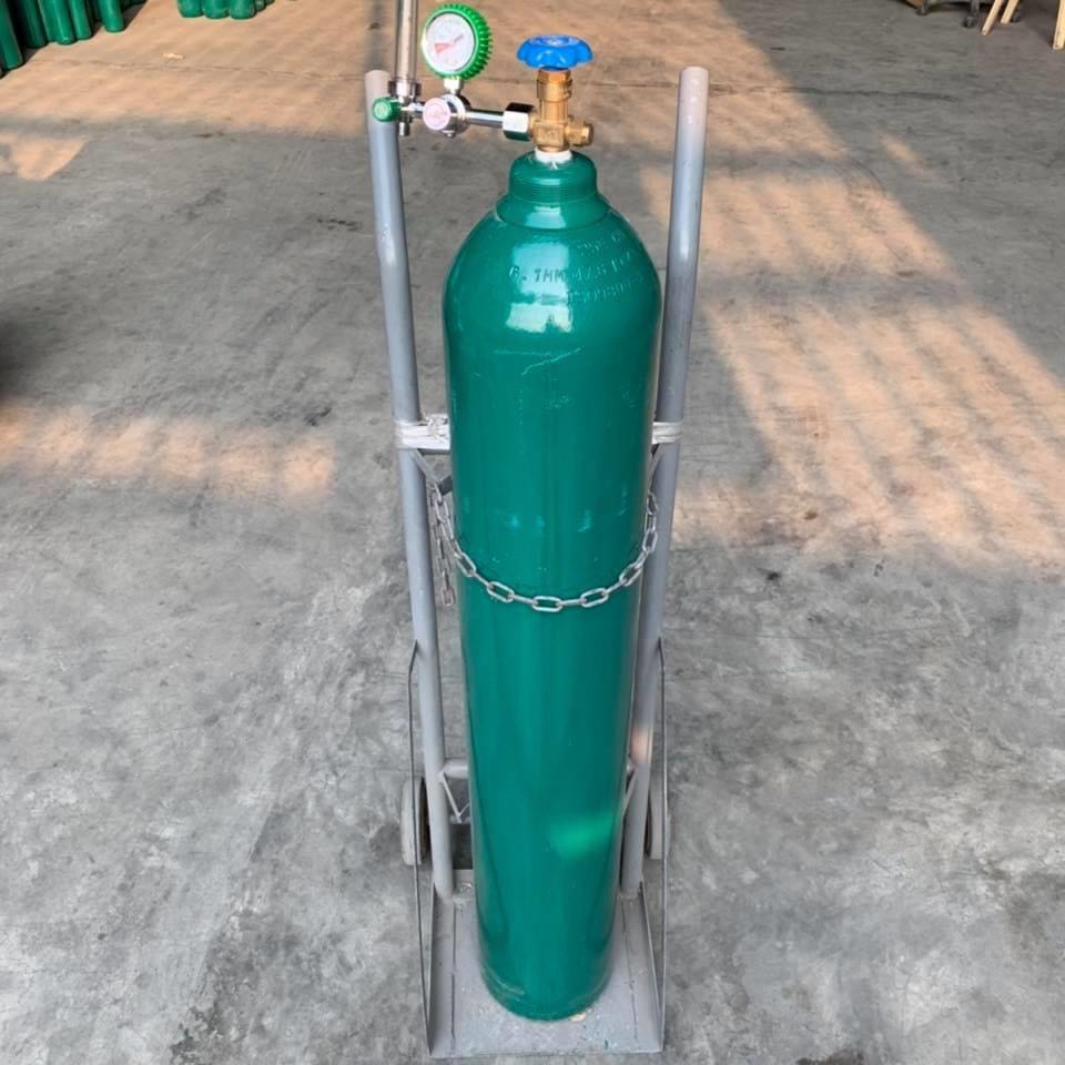 Argon tank with cart trolley, Commercial & Industrial, Industrial Equipment on Carousell