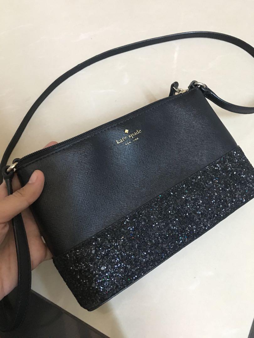 kate spade glitter sling bag