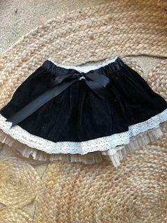 Baby Jakes Black Velvet Skirt