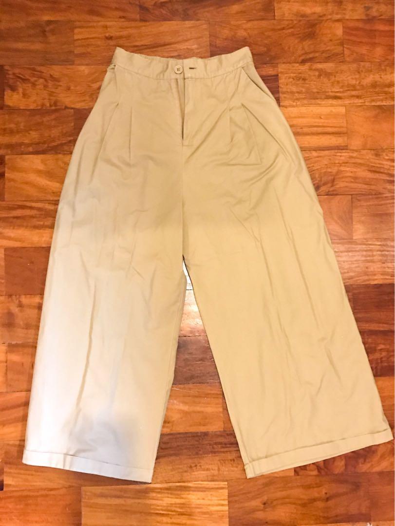 Bershka Wide Leg Trousers, Women's 