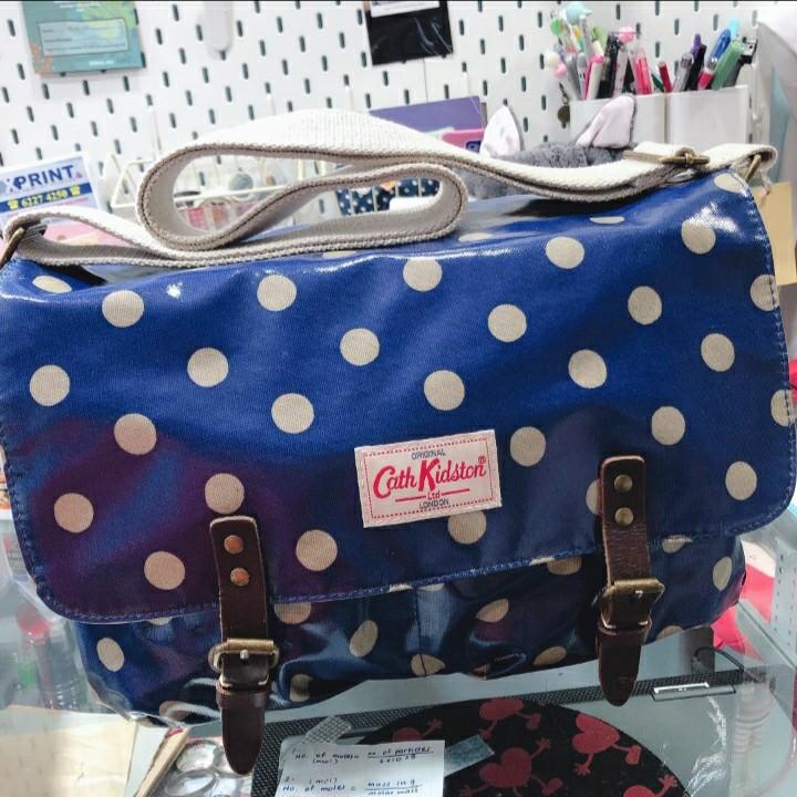 cath kidston blue polka dot bag