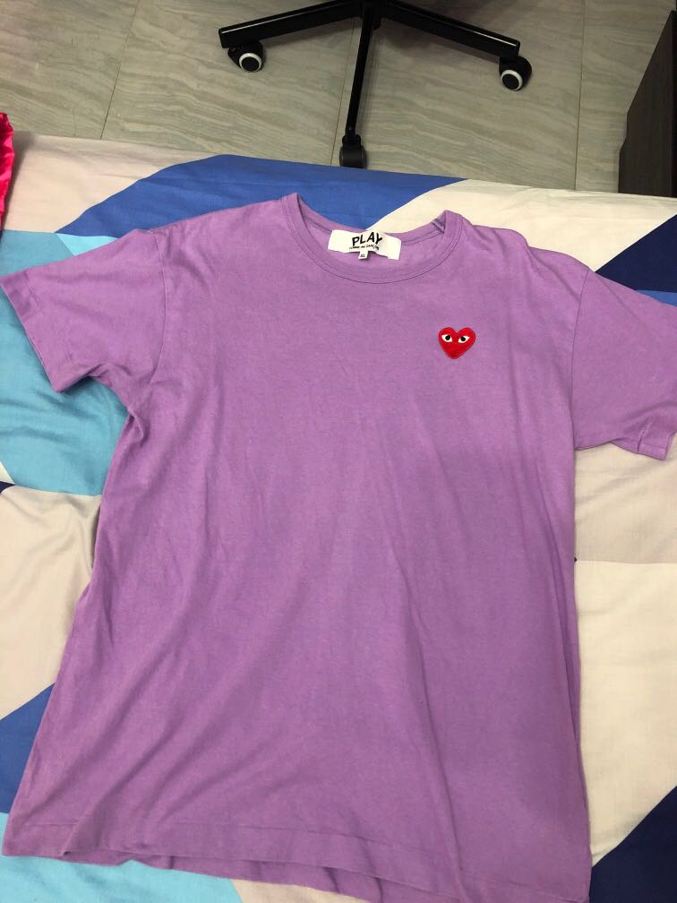 purple cdg shirt
