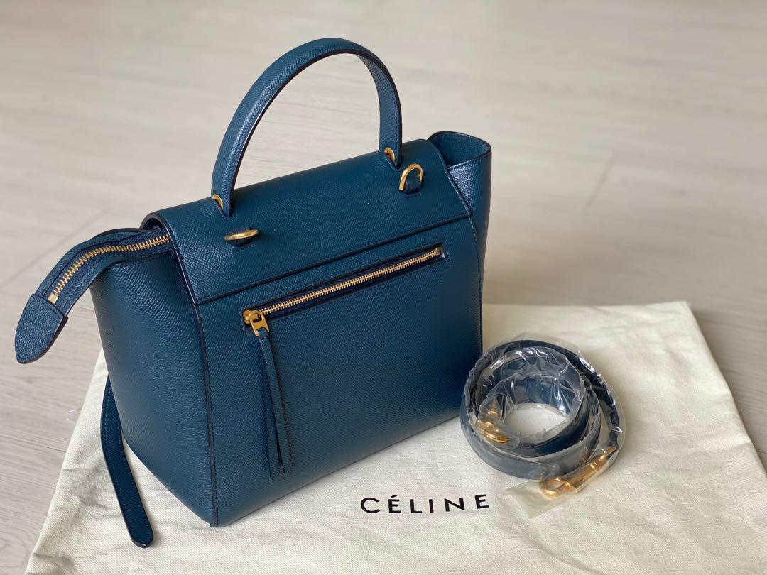 Micro belt bag outlet in grained calfskin