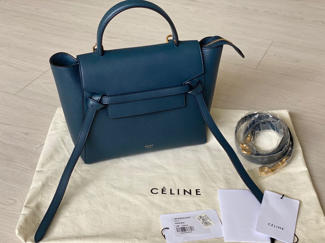 CELINE MICRO BELT BAG IN GRAINED CALFSKIN, Luxury, Bags & Wallets