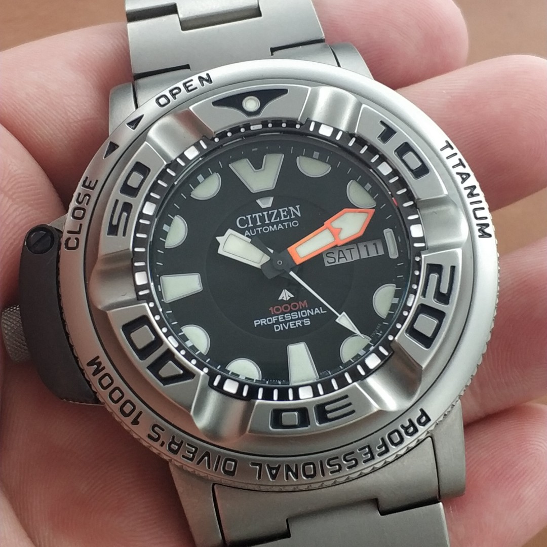 Citizen ecozilla sales titanium 1000m