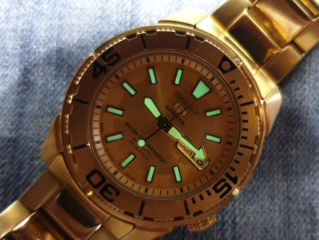 Seiko automatic 23 jewels gold sale