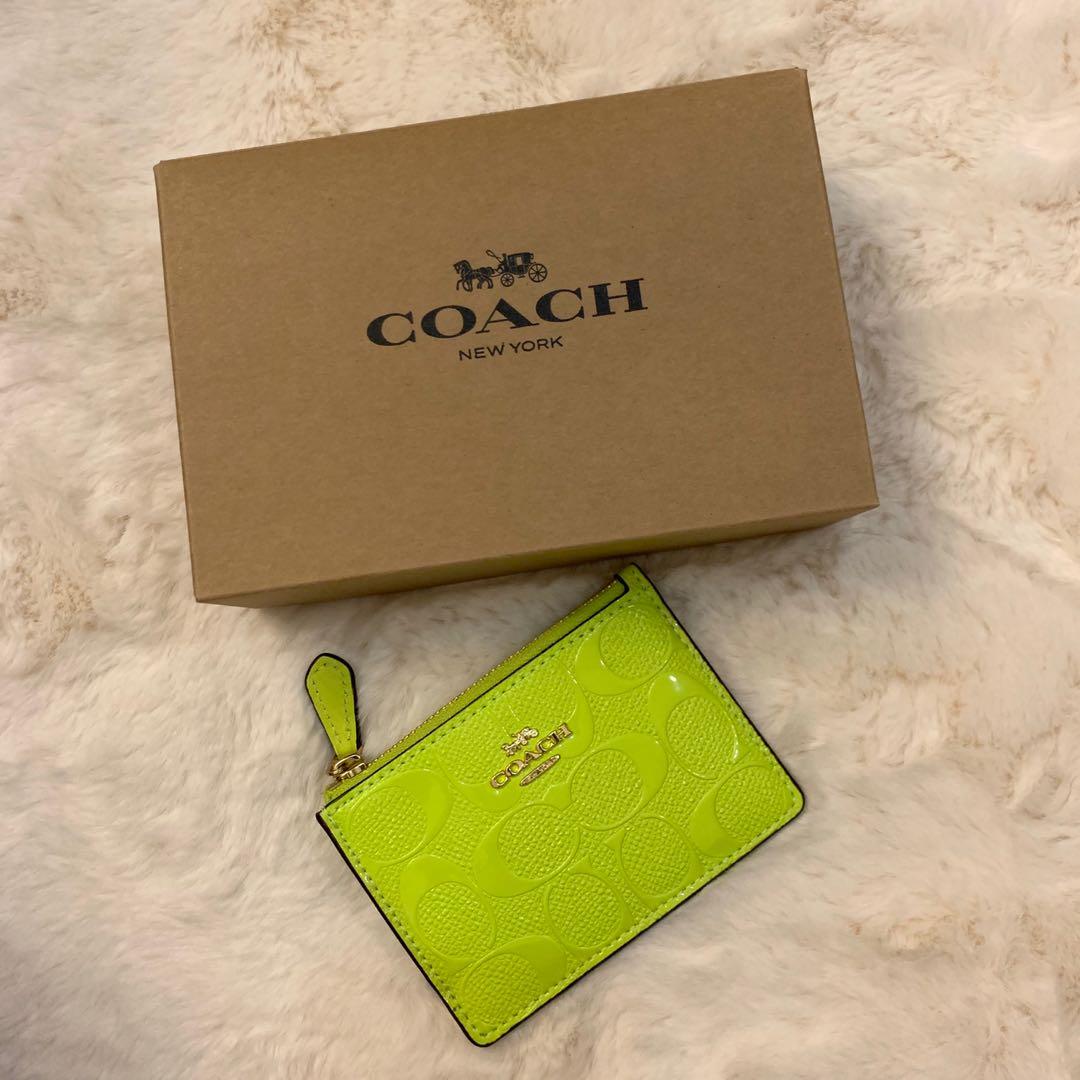 coach neon wallet