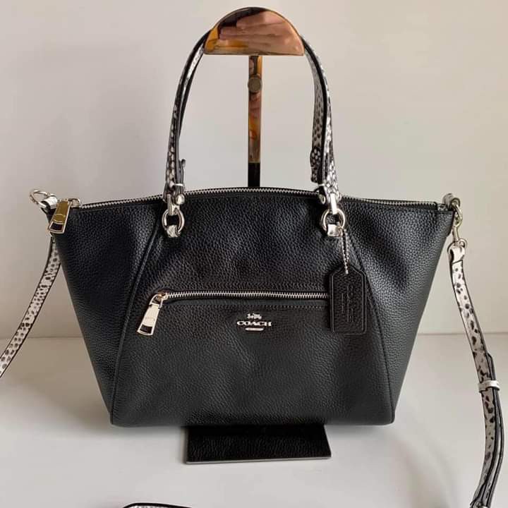 coach black prairie satchel