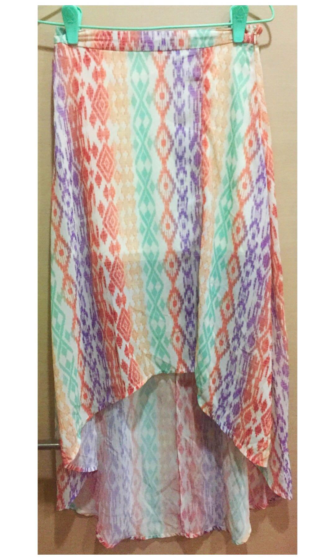 colourful maxi skirt