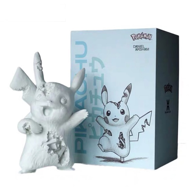 Daniel Arsham x Pokemon Eroded Pikachu (Light Blue color version