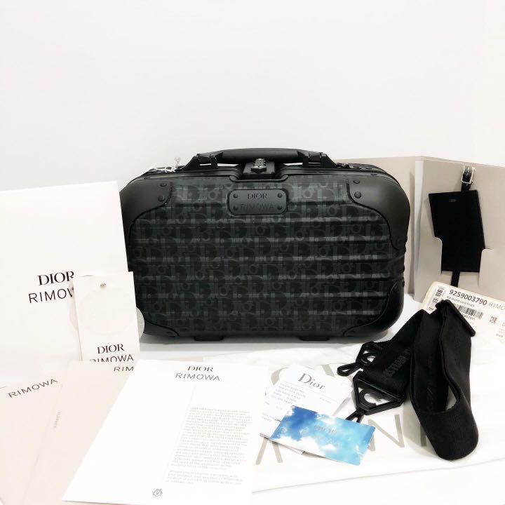 Túi Dior x Rimowa Hand Case Black Dior Oblique Aluminum best quality