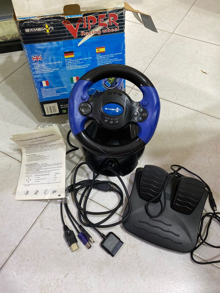 Gamemon Viper racing wheel, Video Gaming, Gaming Accessories ...