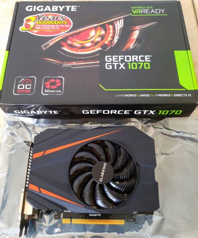 Gigabyte GeForce GTX 1070 Mini ITX OC 8GB GDDR5