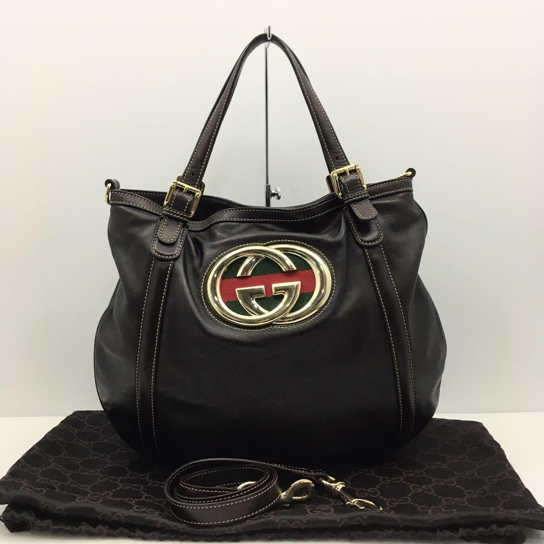 Gucci 162886 Leather Bag 207005596 ~, Luxury, Bags & Wallets on Carousell
