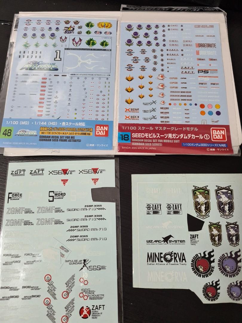 Gunpla gundam decals, Hobbies & Toys, Toys & Games on Carousell