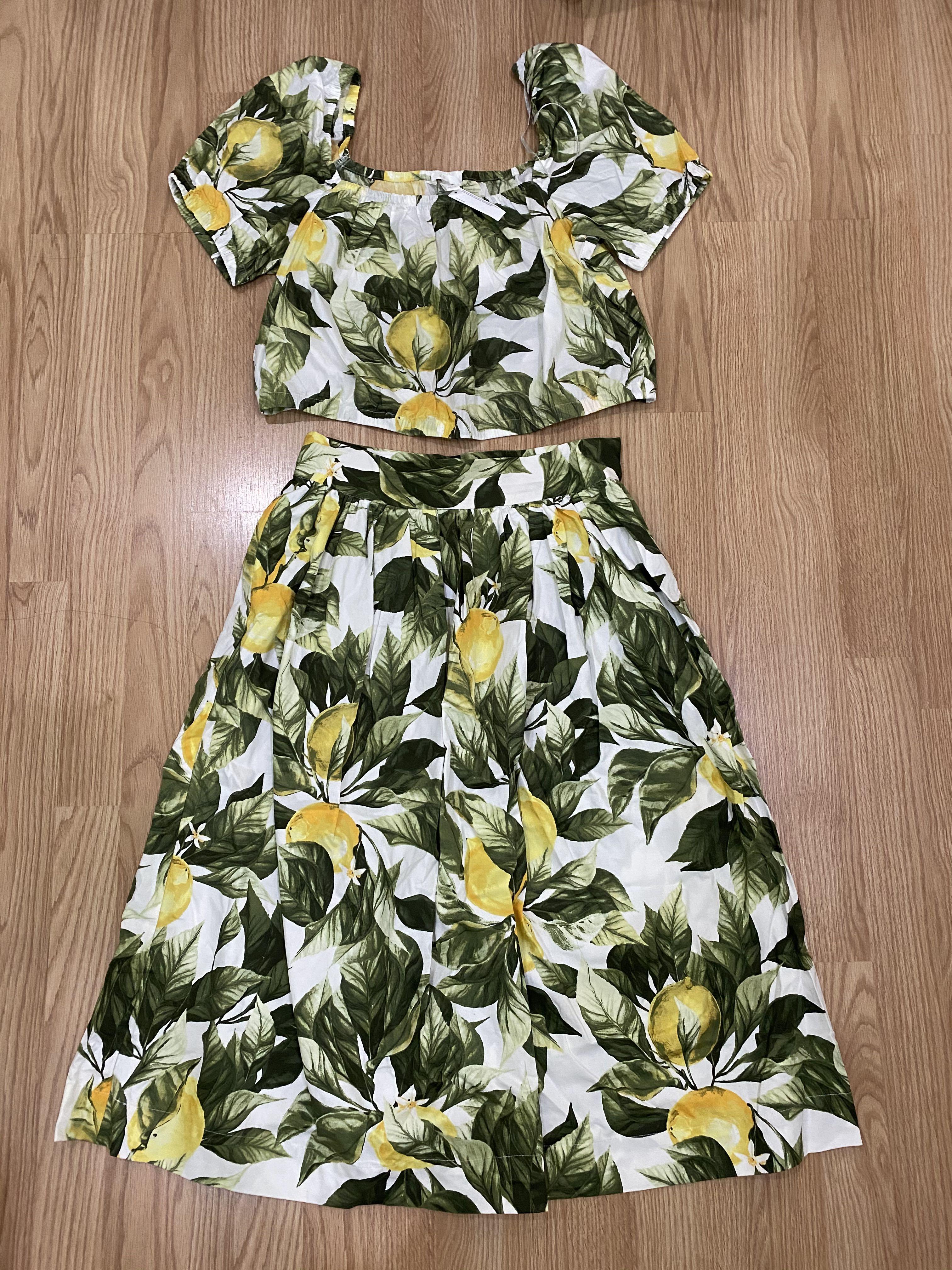 H M LEMON PRINT CO ORDS Women s Fashion Dresses Sets Sets or