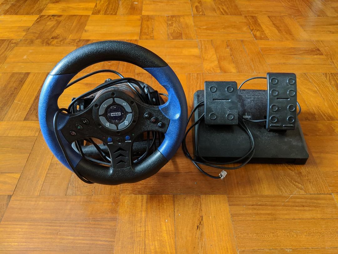 Hori Steering wheel with pedal set, Video Gaming, Gaming Accessories