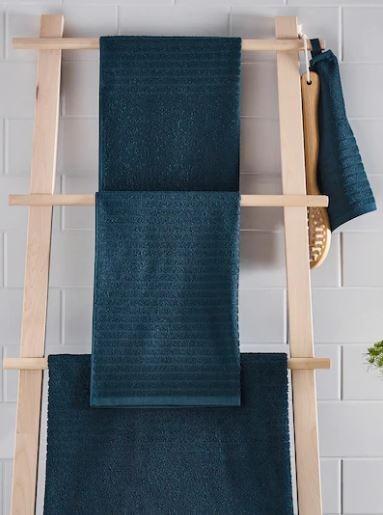 teal and grey bath towels