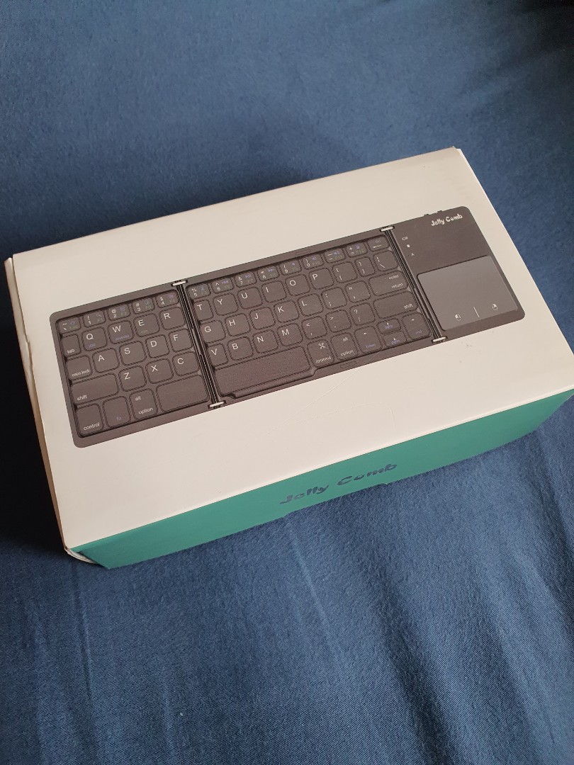 Jelly Comb Foldable Bluetooth Keyboard with Touchpad, Computers & Tech