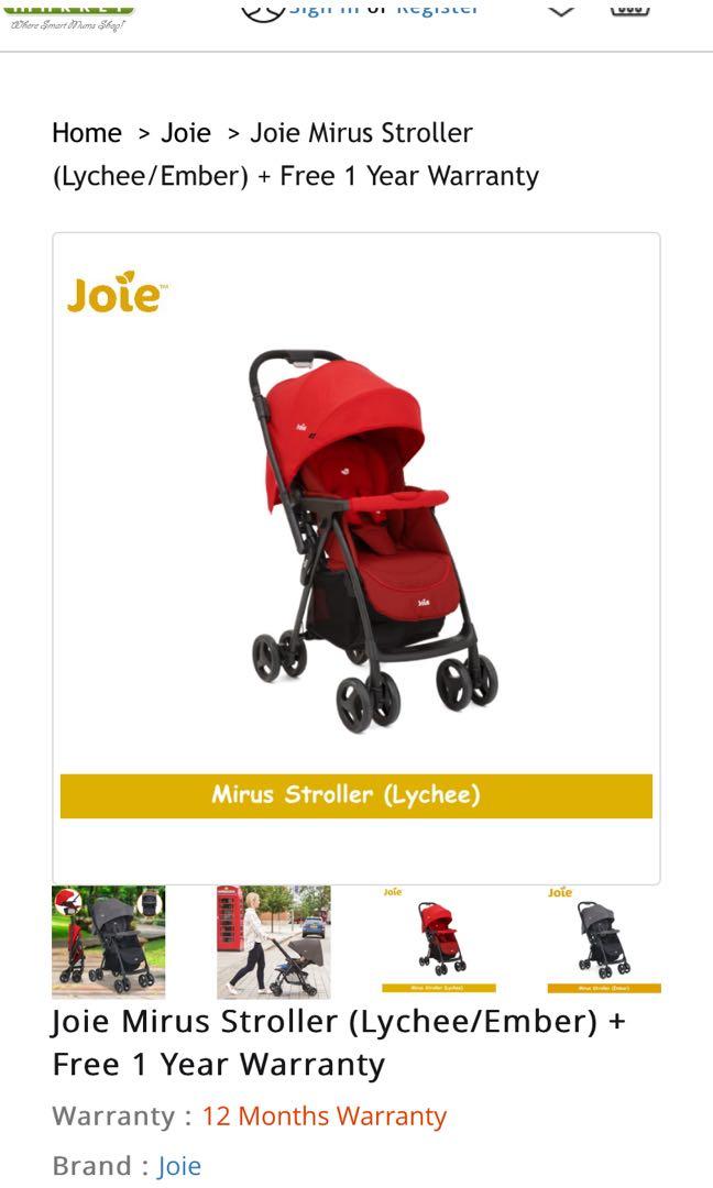 Joie Mirus Stroller Lychee