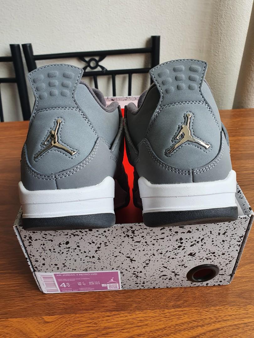 Jordan 4 Retro Cool Grey For Kids Men s Fashion Footwear
