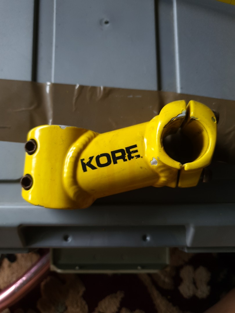 Kore short yellow stem Sports Equipment Bicycles Parts Parts
