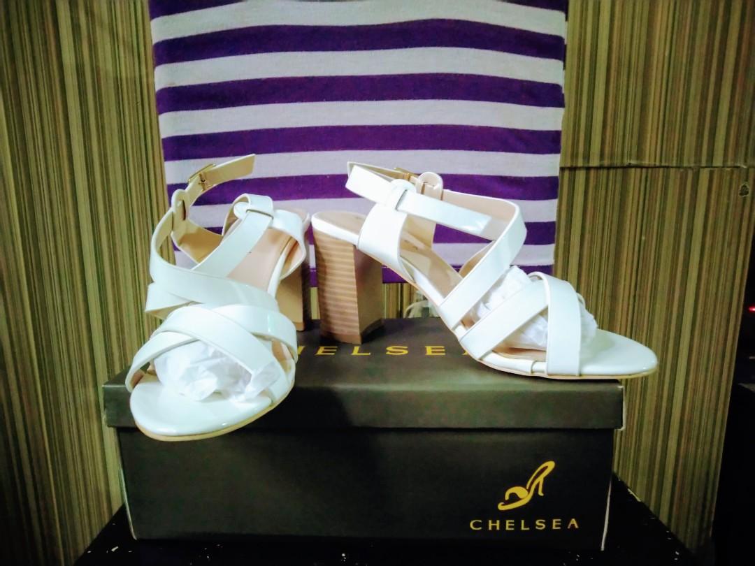 formal white sandals