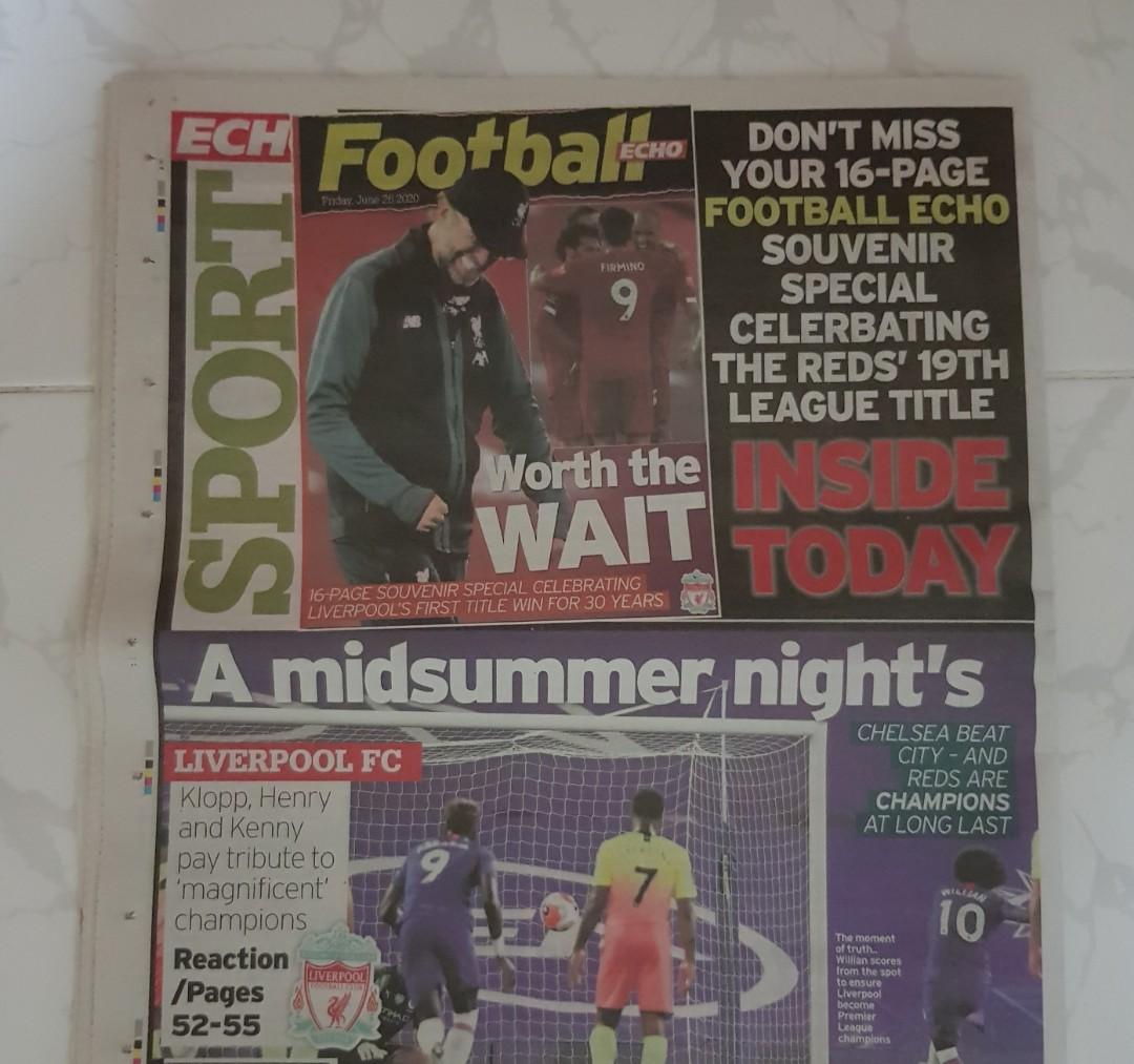 Liverpool Echo Champion Souvenir Edition Papers Books Stationery Magazines Others On Carousell