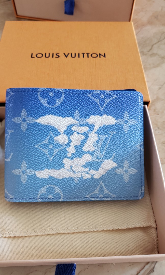 Louis Vuitton Louis Vuitton Slender Wallet Cloud Monogram Blue