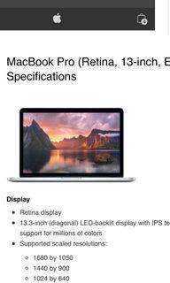 MacBook Pro 13” Retina
