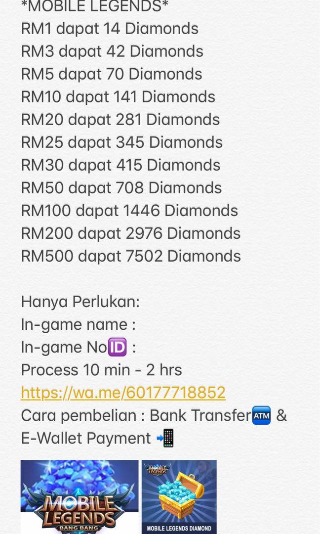 Top up diamond ml xox clearance