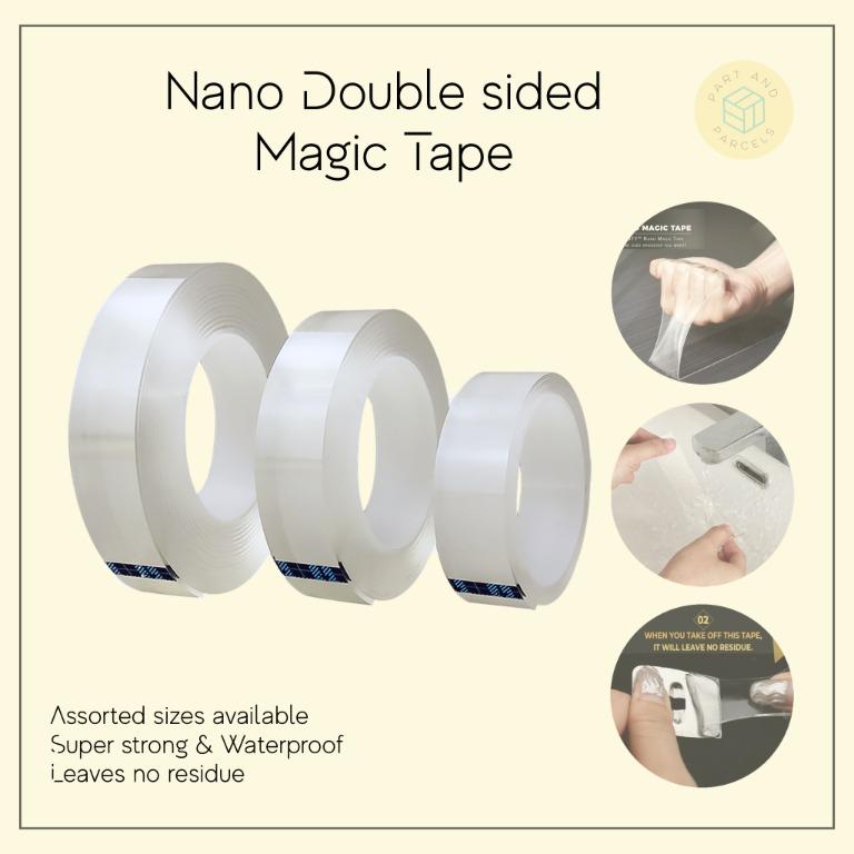 1mm*3cm*2m Double Sided Nano Tape, Heavy Duty Double Sided
